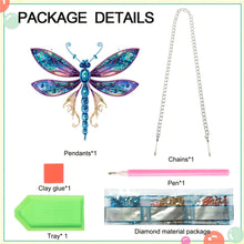 Load image into Gallery viewer, Dragonfly Rhinestone Diamond Painting Art Pendants for Garden Window Decor
