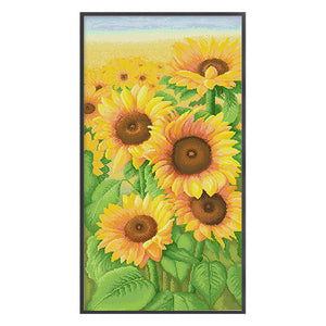 Spring Brand - Sunflowers In Bloom - 50*90CM 11CT 3 Stamped Cross Stitch