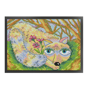 Joy Sunday - Fox - 28*20CM 14CT 2 Stamped Cross Stitch