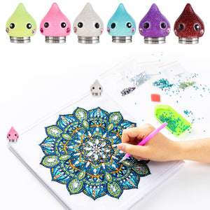6Pcs Water Drop Shape Magnetic Diamond Painting Cover Holders for DIY Art Craft