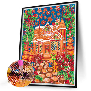 Gingerbread Man'S Cottage 40*50CM(Picture) Full Round Drill Diamond Painting
