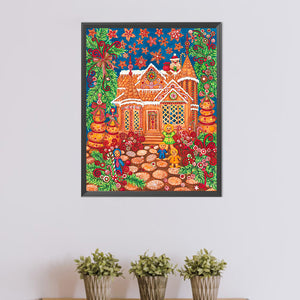 Gingerbread Man'S Cottage 40*50CM(Picture) Full Round Drill Diamond Painting