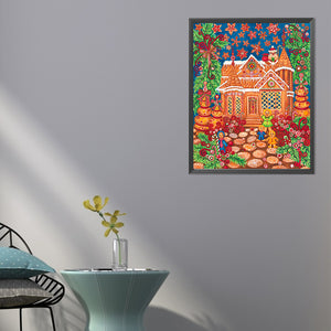 Gingerbread Man'S Cottage 40*50CM(Picture) Full Round Drill Diamond Painting