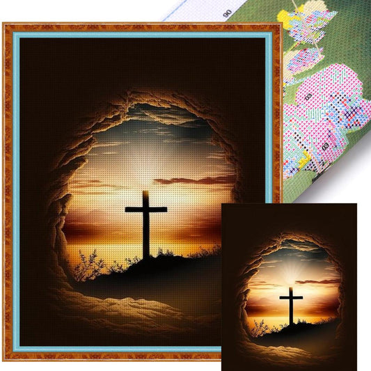 Cross - Full 11CT Stamped Cross Stitch 40x50CM - Yishu