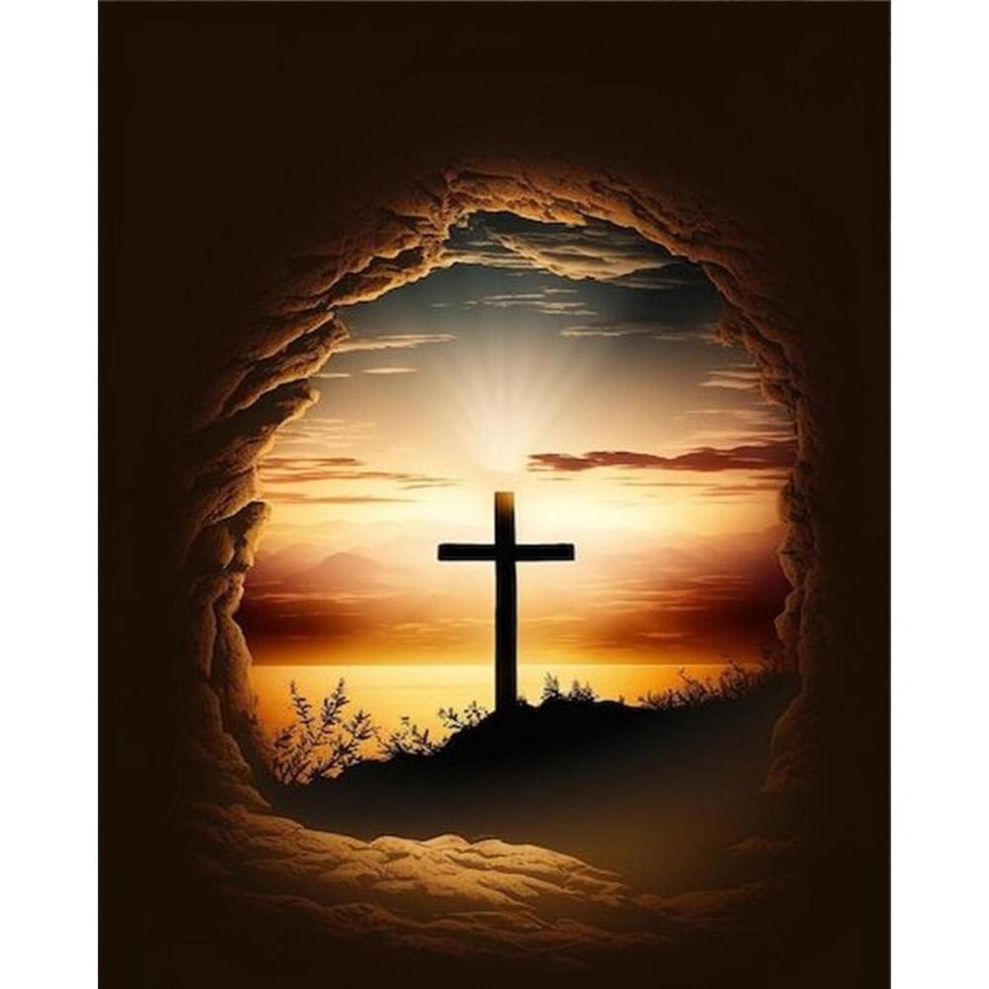 Cross - Full 11CT Stamped Cross Stitch 40x50CM - Yishu