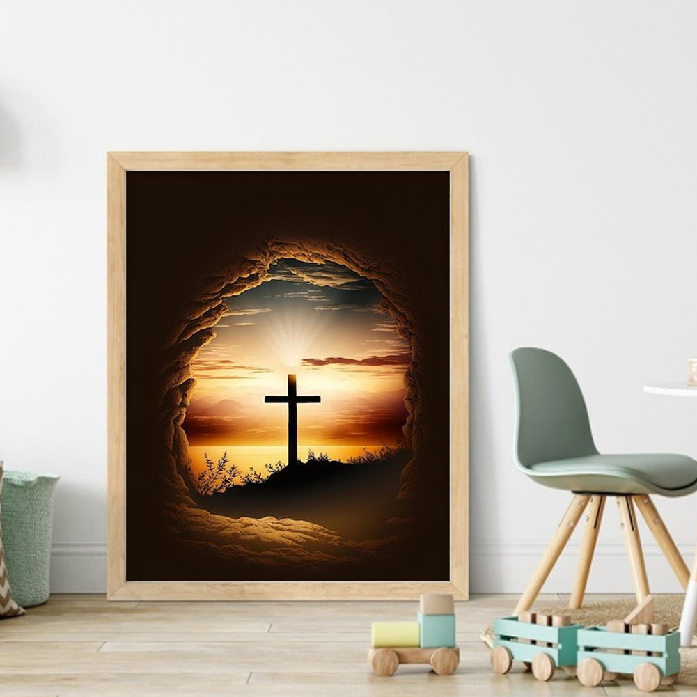 Cross - Full 11CT Stamped Cross Stitch 40x50CM - Yishu