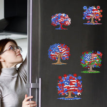 Load image into Gallery viewer, 6Pcs Independence Day Flag Tree Diamond Painting Fridge Magnet for Home Decor
