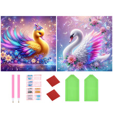 Load image into Gallery viewer, 2PCS Ruby Duck And White Swan 40*40CM(Picture) Full Round Drill Diamond Painting

