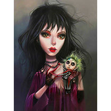 Load image into Gallery viewer, Girl With Scary Doll 30*40CM(Canvas) Full Round Drill Diamond Painting
