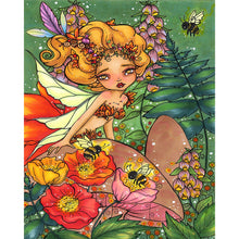 Load image into Gallery viewer, Flower Fairy 40*50CM(Picture) Full Round Drill Diamond Painting
