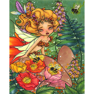 Flower Fairy 40*50CM(Picture) Full Round Drill Diamond Painting