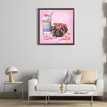 Load image into Gallery viewer, Pug And Dessert 45*45CM(Picture) Full Round Drill Diamond Painting
