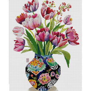 Joy Sunday - Three Tulips - 36*43CM 14CT 2 Stamped Cross Stitch