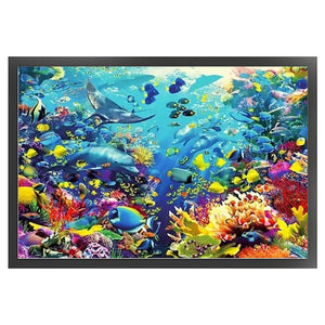 Yishu - Underwater World - 90*60CM 11CT 3 Stamped Cross Stitch
