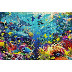 Yishu - Underwater World - 90*60CM 11CT 3 Stamped Cross Stitch