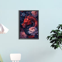 Load image into Gallery viewer, Red Flower Dragon 40*60CM(Canvas) Full Round Drill Diamond Painting
