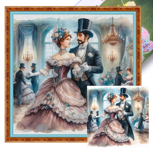 Yishu - Aristocratic Couple - 50*50CM 11CT 3 Stamped Cross Stitch