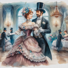 Load image into Gallery viewer, Yishu - Aristocratic Couple - 50*50CM 11CT 3 Stamped Cross Stitch
