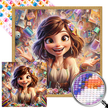 Load image into Gallery viewer, Modern Artist Girl 40*40CM(Picture) Full Round Drill Diamond Painting
