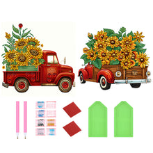 Load image into Gallery viewer, 2PCS Summer Sunflower Classic Car 30*30CM(Canvas) Partial Special Shaped Drill Diamond Painting
