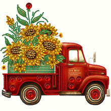 Load image into Gallery viewer, 2PCS Summer Sunflower Classic Car 30*30CM(Canvas) Partial Special Shaped Drill Diamond Painting
