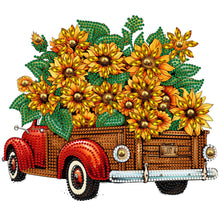 Load image into Gallery viewer, 2PCS Summer Sunflower Classic Car 30*30CM(Canvas) Partial Special Shaped Drill Diamond Painting
