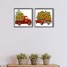 Load image into Gallery viewer, 2PCS Summer Sunflower Classic Car 30*30CM(Canvas) Partial Special Shaped Drill Diamond Painting

