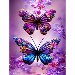 Butterfly 30*40CM(Canvas) Full Round Drill Diamond Painting