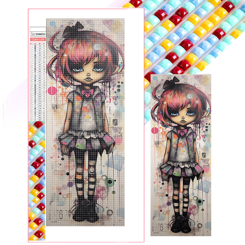 Non-Mainstream Girl 30*80CM(Picture) Full Square Drill Diamond Painting