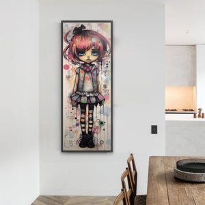 Non-Mainstream Girl 30*80CM(Picture) Full Square Drill Diamond Painting