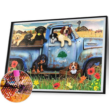 Load image into Gallery viewer, Dog In Truck 40*50CM(Picture) Full Square Drill Diamond Painting
