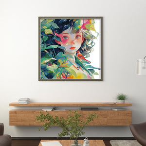 Joy Sunday - Girl - 47*47CM 14CT 2 Stamped Cross Stitch