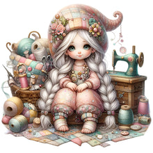 Load image into Gallery viewer, Gnome Girl 40*40CM(Canvas) Full Round Drill Diamond Painting
