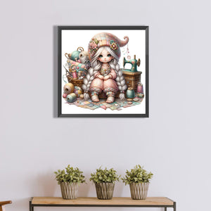 Gnome Girl 40*40CM(Canvas) Full Round Drill Diamond Painting