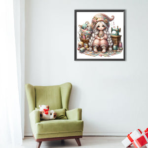 Gnome Girl 40*40CM(Canvas) Full Round Drill Diamond Painting