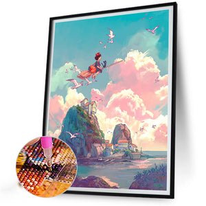 Kiki'S Delivery Service 40*50CM(Canvas) Full Round Drill Diamond Painting