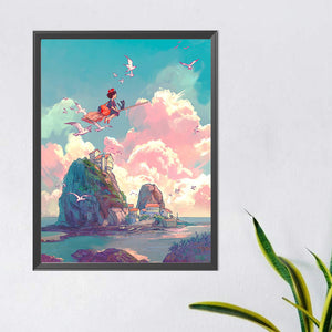 Kiki'S Delivery Service 40*50CM(Canvas) Full Round Drill Diamond Painting