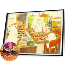 Load image into Gallery viewer, Polar Bear Family 50*40CM(Canvas) Full Round Drill Diamond Painting

