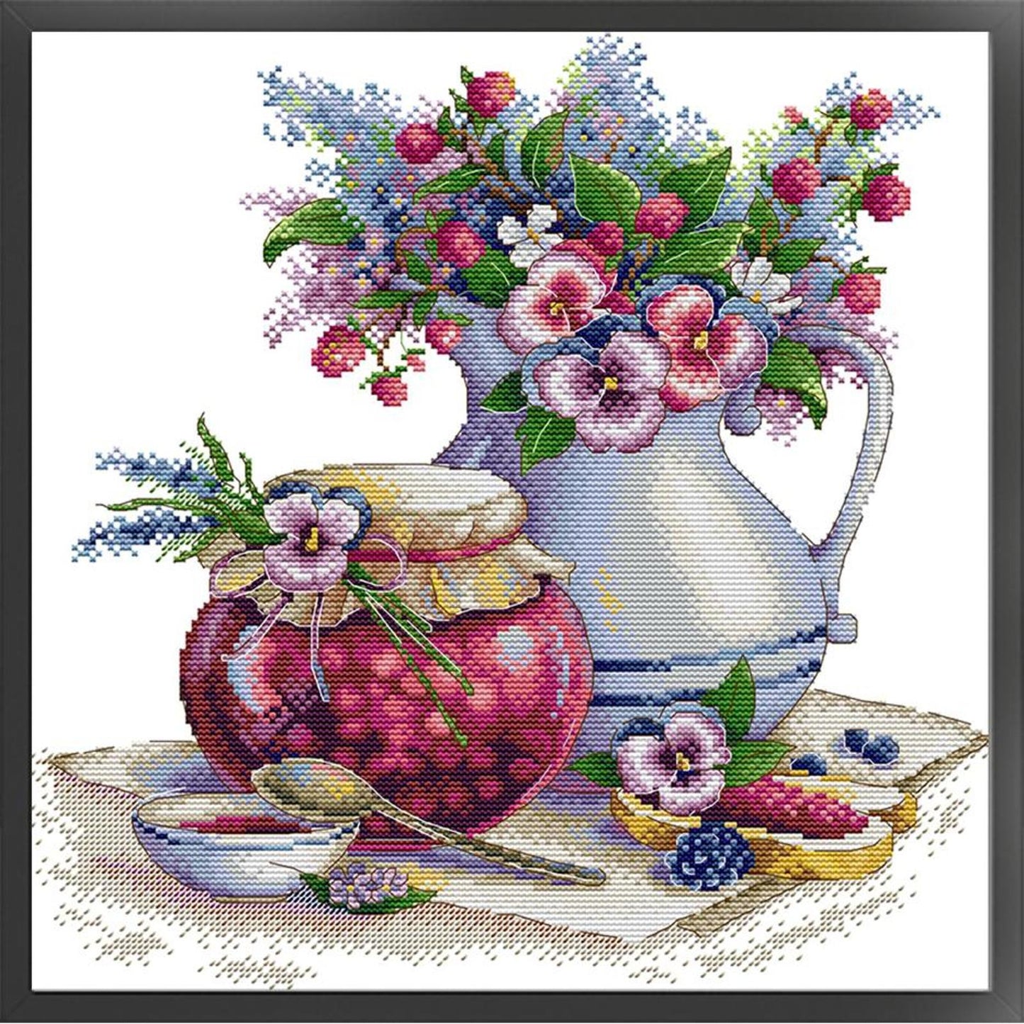 Summer Mood - Partial 14CT Counted Cross Stitch 36x37CM - Joy Sunday Backstitch