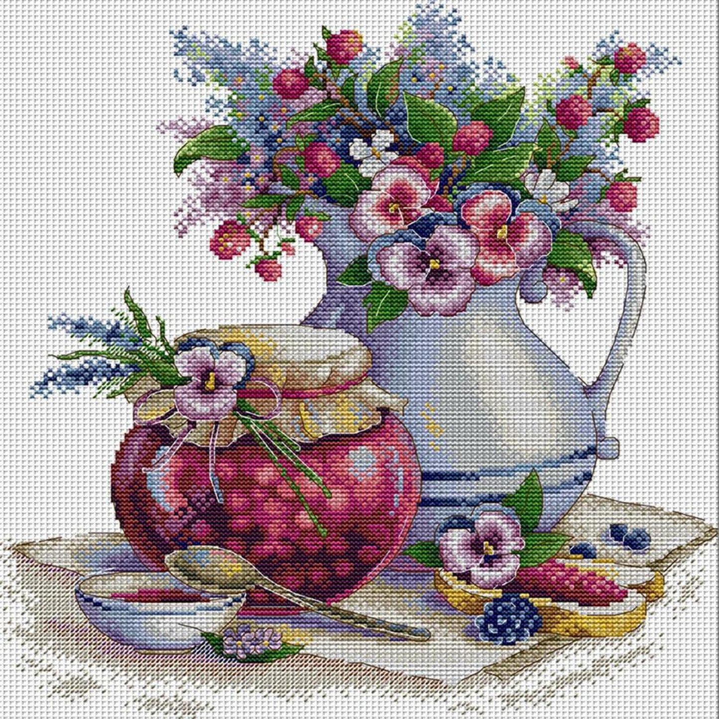 Summer Mood - Partial 14CT Counted Cross Stitch 36x37CM - Joy Sunday Backstitch
