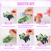 Load image into Gallery viewer, 8Pcs Special Shape Cat Diamond Painting Fridge Magnet for Fridge Whiteboards
