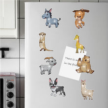 Load image into Gallery viewer, 8Pcs Special Shape Animal Diamond Painting Fridge Magnet for Fridge Whiteboards
