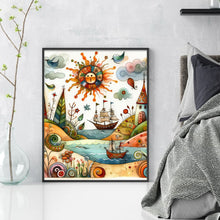 Load image into Gallery viewer, Huancan - Seaside Harbor - 40*50CM 11CT 3 Stamped Cross Stitch
