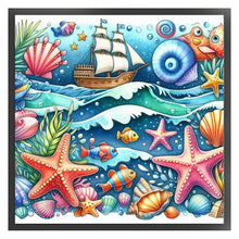 Load image into Gallery viewer, Huancan - Underwater World - 45*45CM 11CT 3 Stamped Cross Stitch
