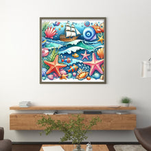 Load image into Gallery viewer, Huancan - Underwater World - 45*45CM 11CT 3 Stamped Cross Stitch
