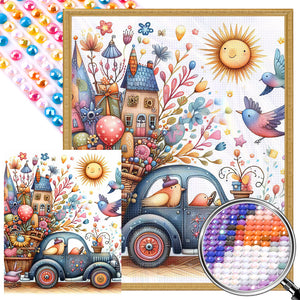 Cartoon Town 40*50CM(Picture) Full Round Drill Diamond Painting