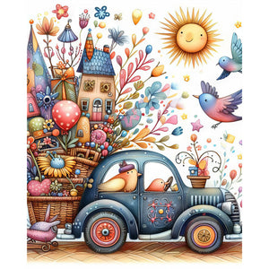 Cartoon Town 40*50CM(Picture) Full Round Drill Diamond Painting
