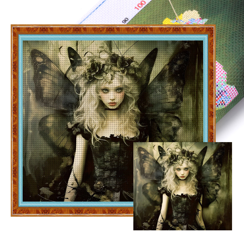 Huancan - Butterfly Fairy - 50*45CM 14CT 2 Stamped Cross Stitch