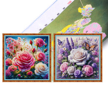Load image into Gallery viewer, Yishu - Flowers - 40*40CM 14CT 2 Stamped Cross Stitch
