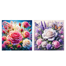 Load image into Gallery viewer, Yishu - Flowers - 40*40CM 14CT 2 Stamped Cross Stitch
